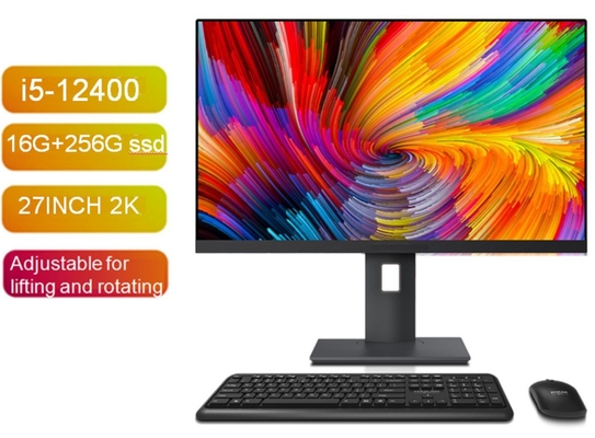 27インチ インテル I5-12400 CPU 16G + 256G SSD オールインワン PC Win7/8/10/11