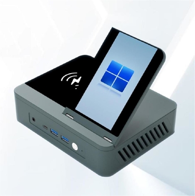 ブラック/シルバー 0.3Kg ミニPC デスクトップホスト 128G ストレージ アップグレード可能なWiFi/CPU/OS